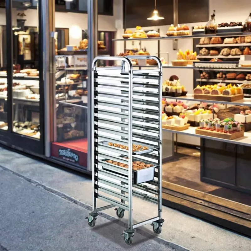 Kitchen Baking Cart - Chariot à 4 roues robuste en