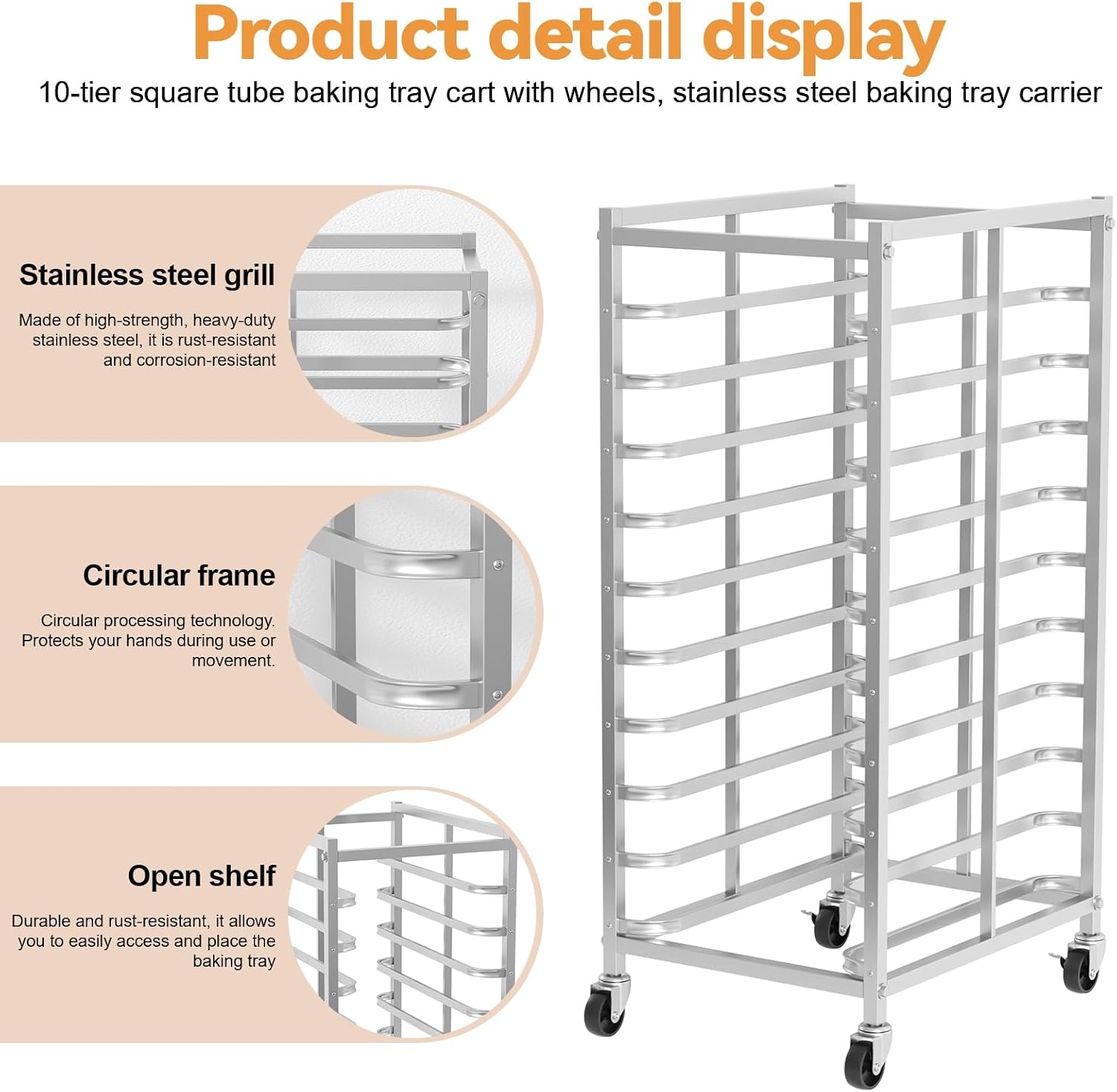 Chariot de rangement mobile en - Kitchen Baking Cart avis et prix